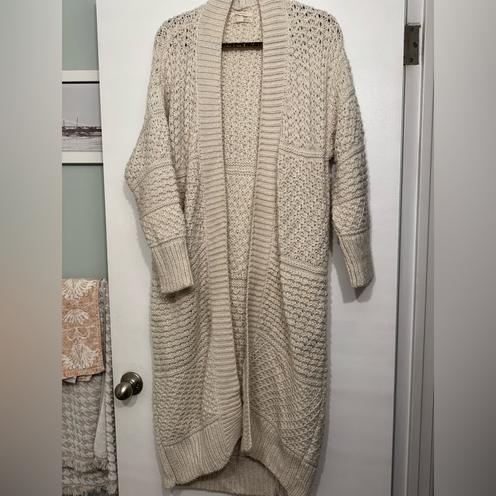 Anthropologie Cream Knit Cardigan